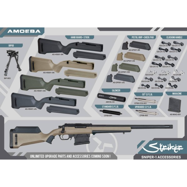 ARES- Amoeba Sniper STRIKER Noir SNIPER Airsoft Amoeba - 2