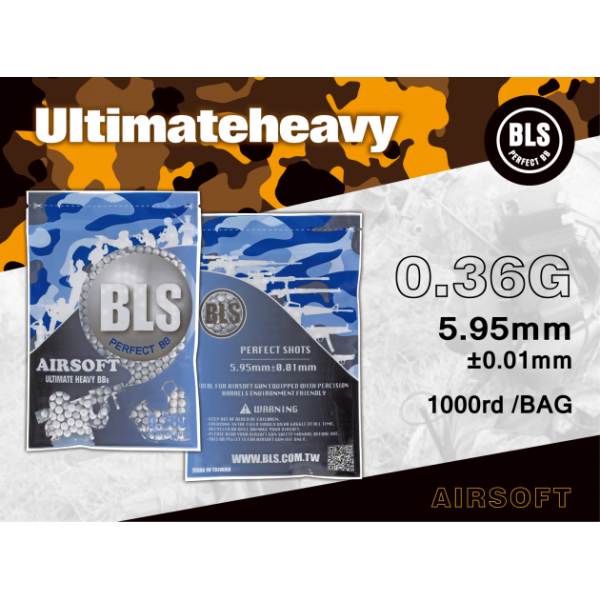 BLS - BILLE AIRSOFT 0.36GR BIODEGRADABLE 1000pcs BLS - 1