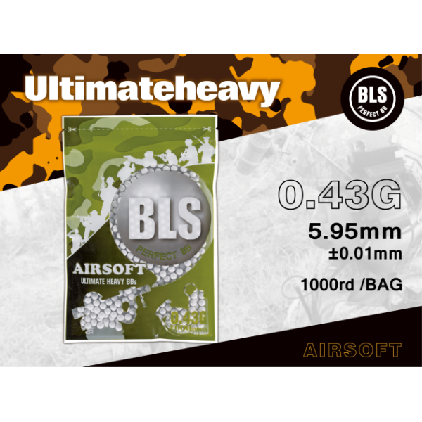 BLS - BILLE AIRSOFT 0.43GR BIODEGRADABLE 1000pcs BLS - 1