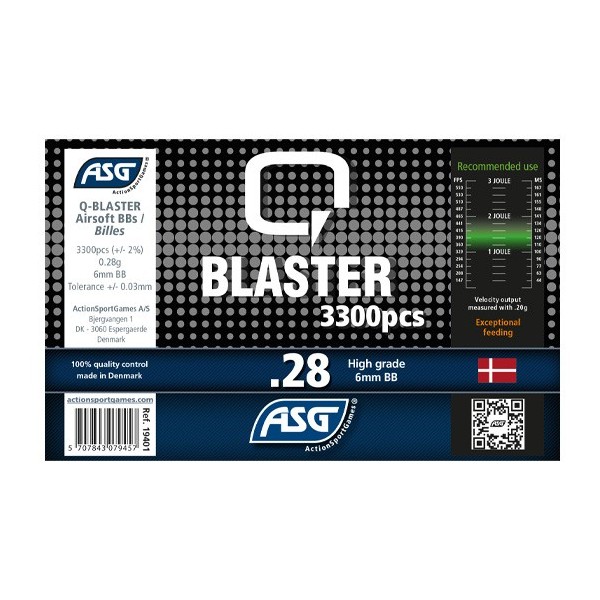 ASG - BILLES Q BLASTER 0.28 3300 BILLES - Airsoft Direct Factory