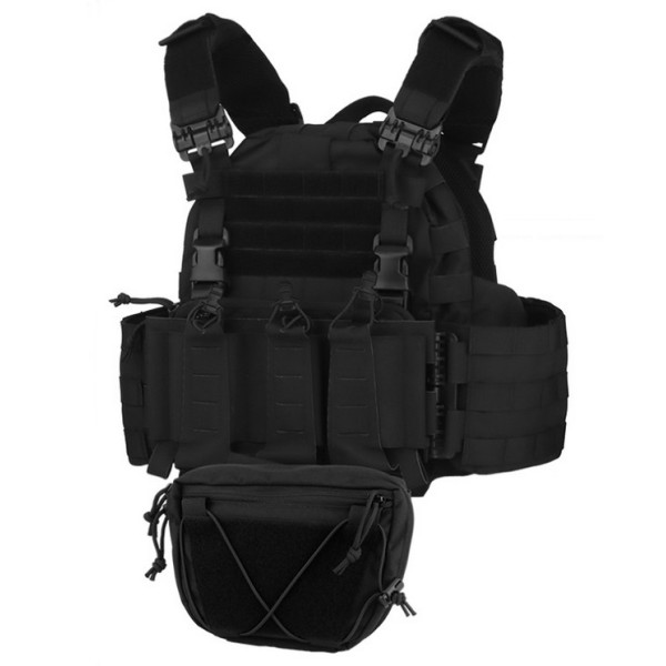 S&T - GILET COMBAT NOIR - Airsoft Direct Factory